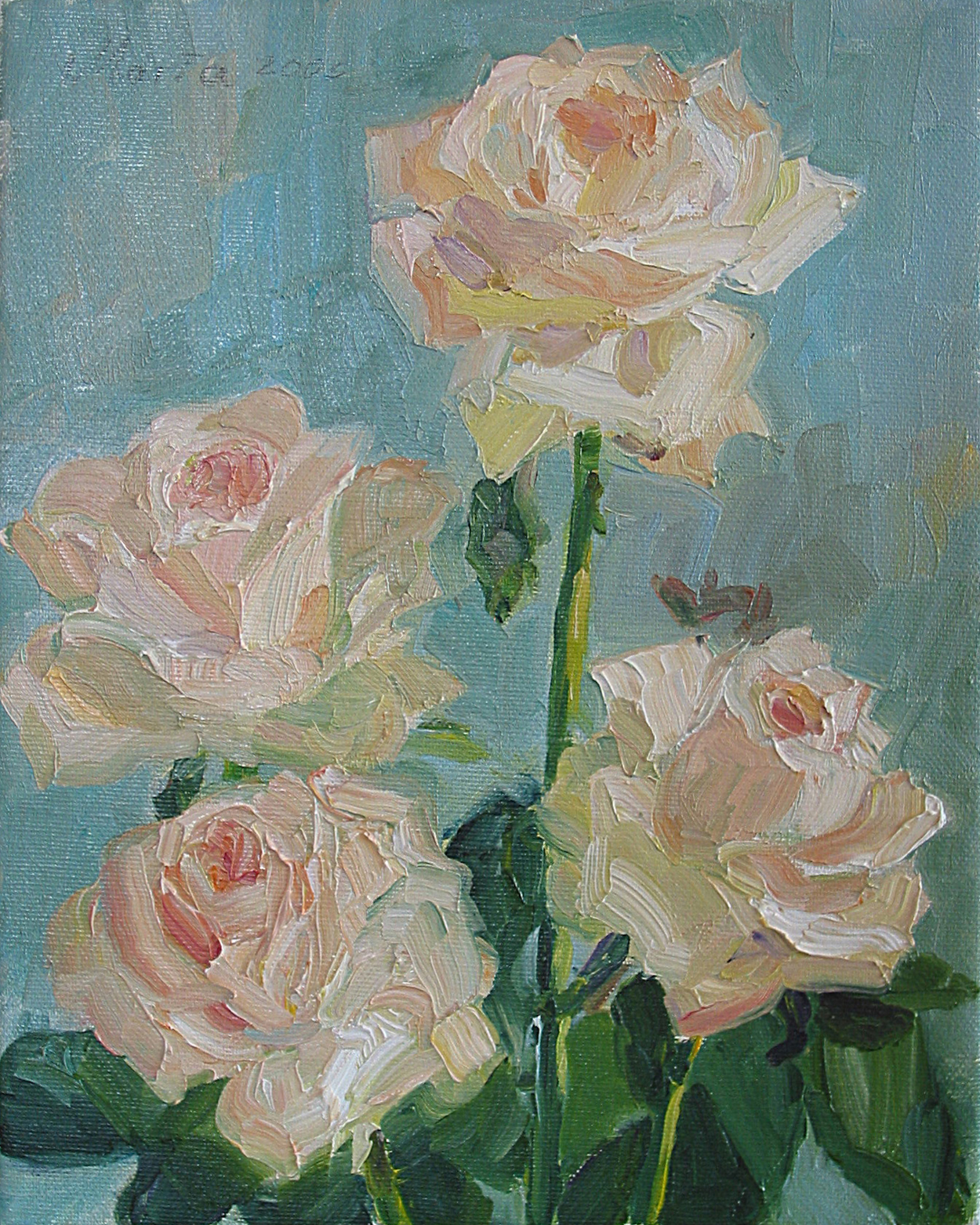 Rosen, 2005, Öl auf Leinwand, 30 x 24 cm