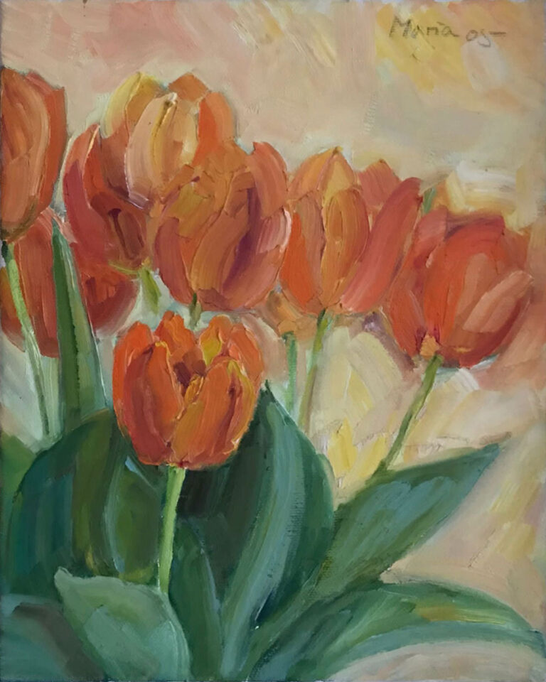 Tulpen, 2005, Öl auf Leinwand, 30 x 24 cm