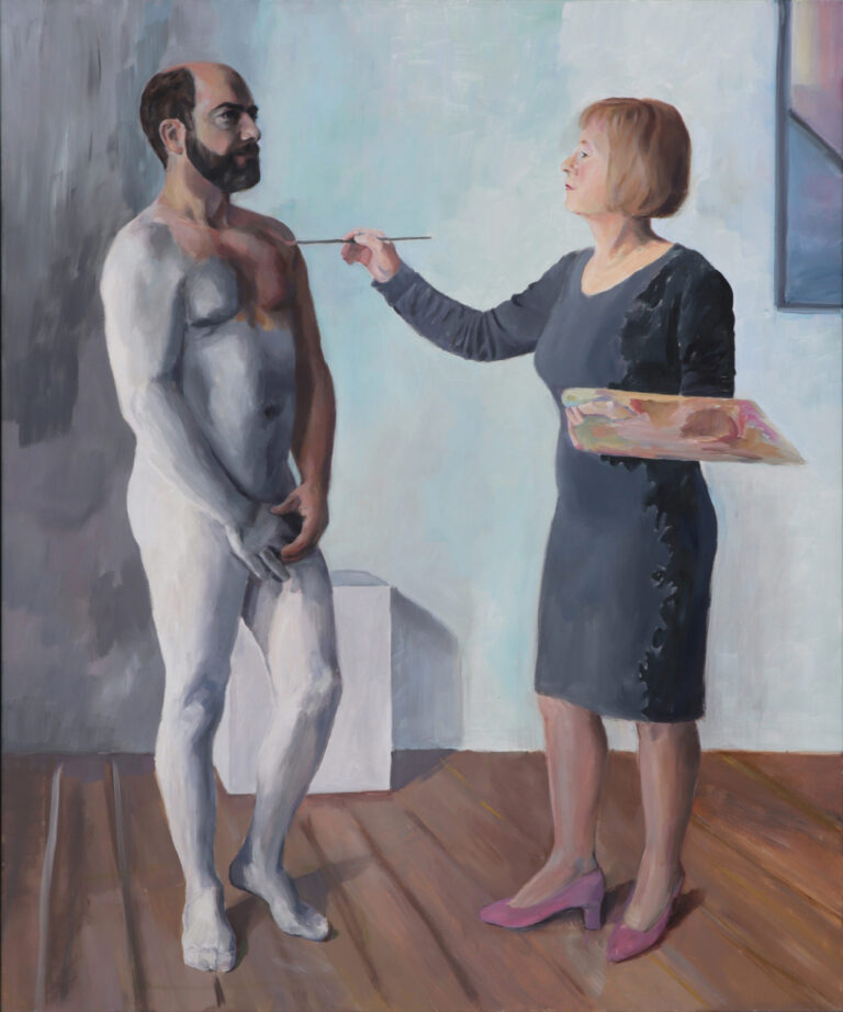 Pygmalia und Galateo, 2022, Acryl auf Leinwand, 120 x 100 cm