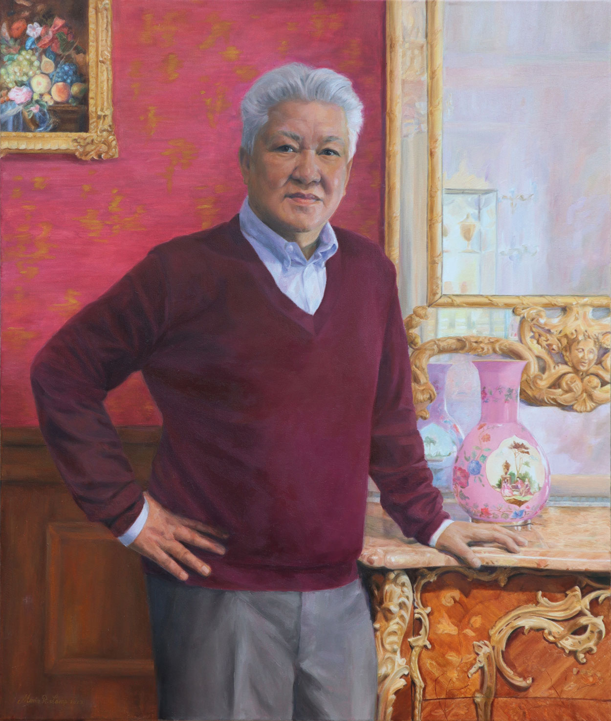 AR, 2023, Öl auf Leinwand, 90 x 75 cm